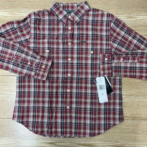 Lauren Ralph Lauren Plaid Long Sleeve Shirt Petite Womens